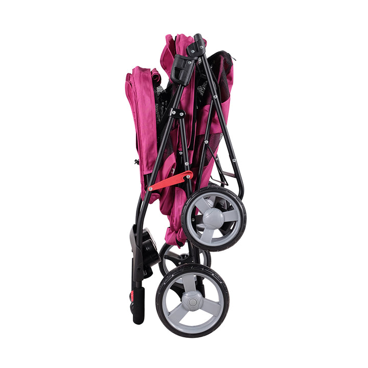 Ibiyaya Double Decker Pet Bus For Multiple Pets - Red Violet