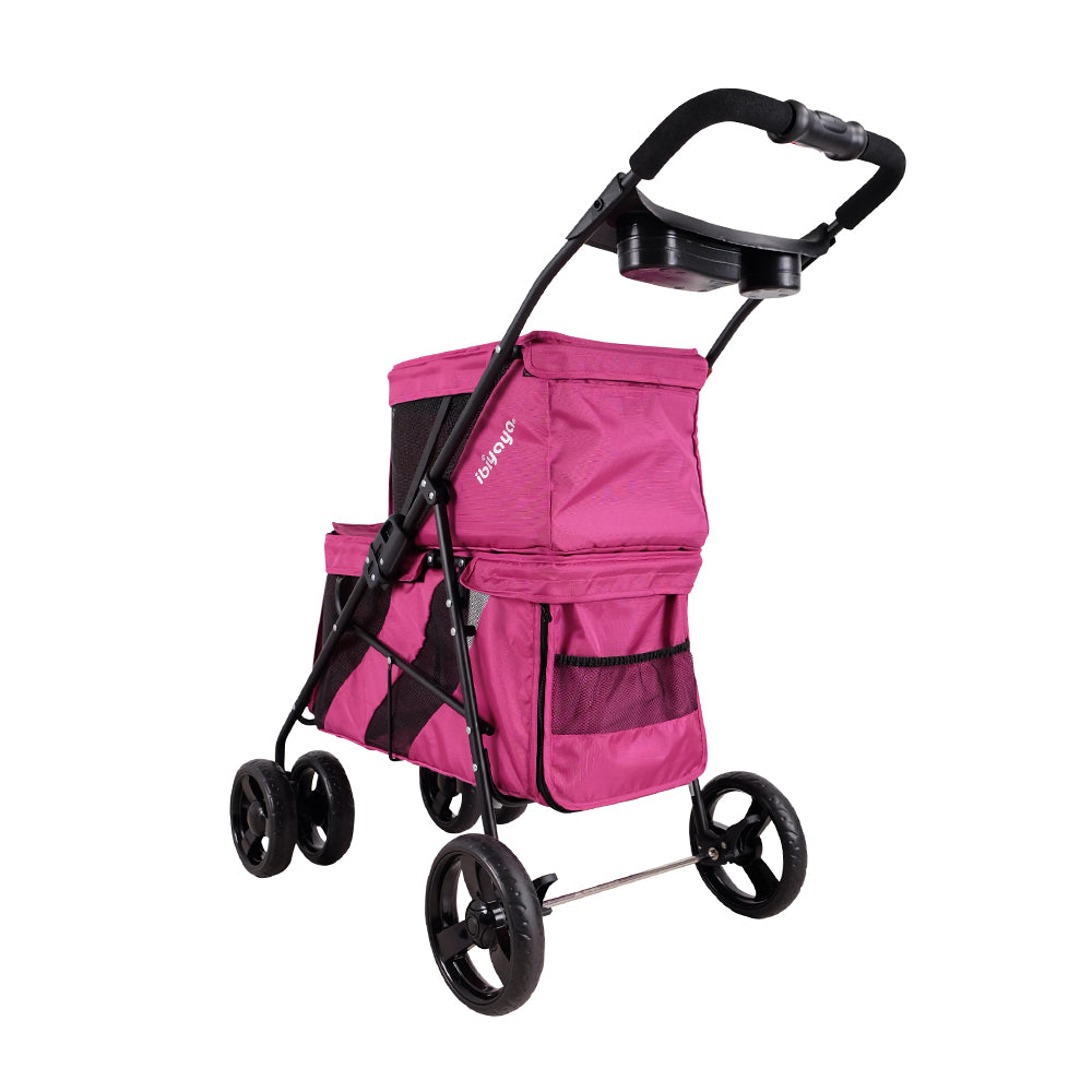 Ibiyaya Double Decker Pet Bus For Multiple Pets - Red Violet