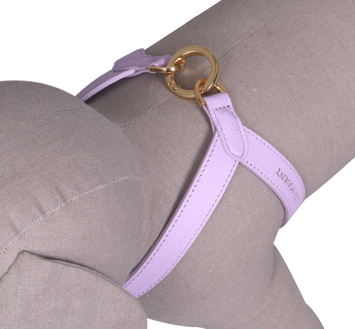 Lili Pouent Korea Lavender Reversible Leather VV Harenss For Pets