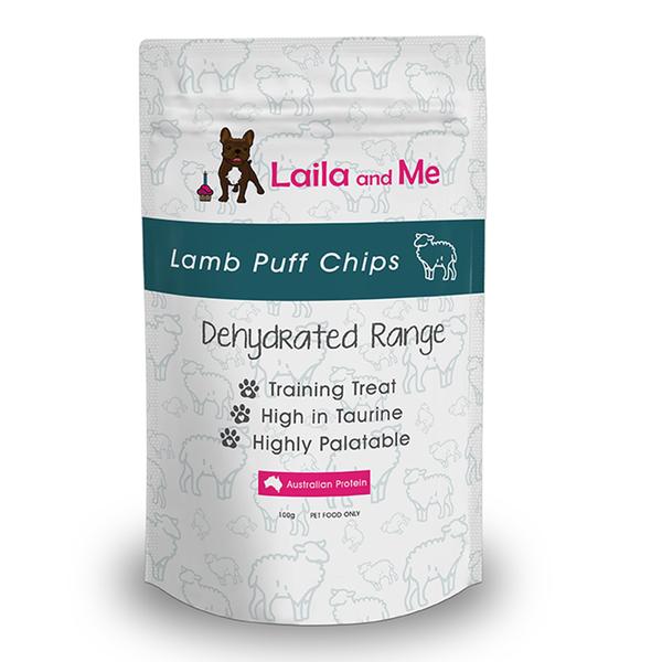 Laila & Me Dehydrated Lamb Chips with 100% Australia Lamb for Cats & Dogs 100g