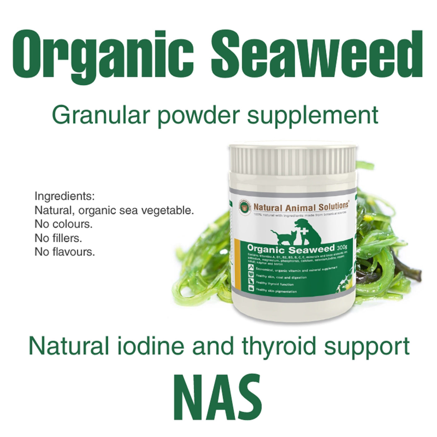 Natural Animal Solutions (NAS) Seaweed 300G For Pets