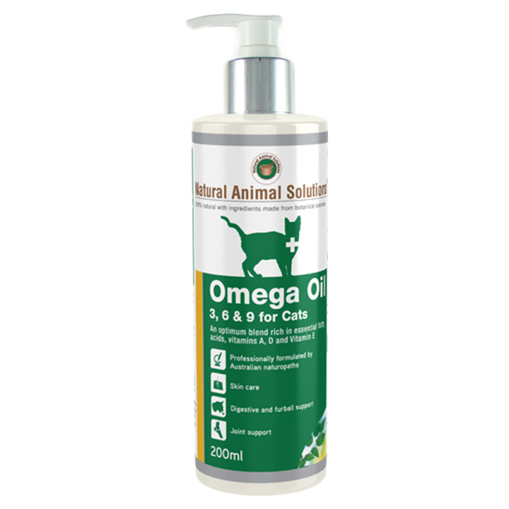Natural Animal Solutions (NAS) Omega 3 6 And 9 Oil For Cats 200ml