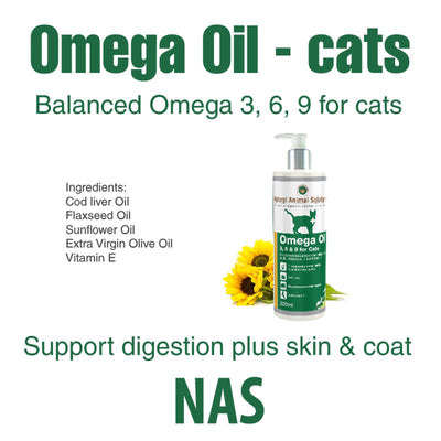 Natural Animal Solutions (NAS) Omega 3 6 And 9 Oil For Cats 200ml