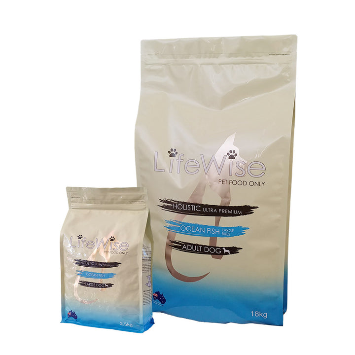 LifeWise Ocean Fish with rice, oats and vegetables – Large Bites for Medium and Large Breeds - Muddy Paw Shop