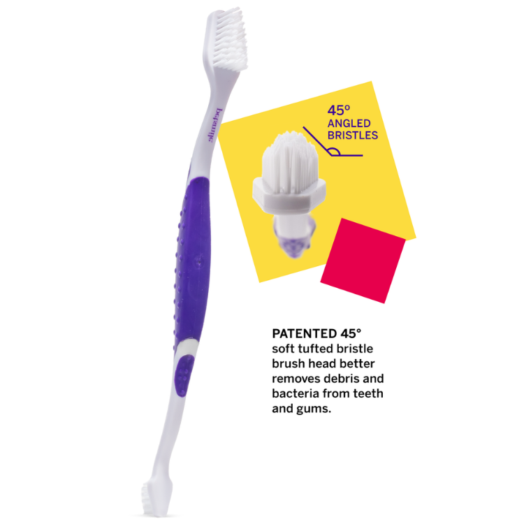 Petsmile Professional Pet Toothbrush - Patented 45° Dual-Ended Brush Head