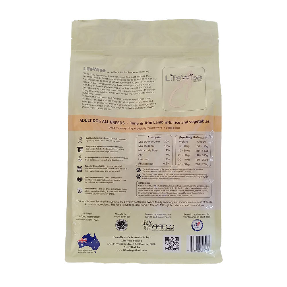 LifeWise Tone & Trim with oat groats, vegetables and rice - Muddy Paw Shop