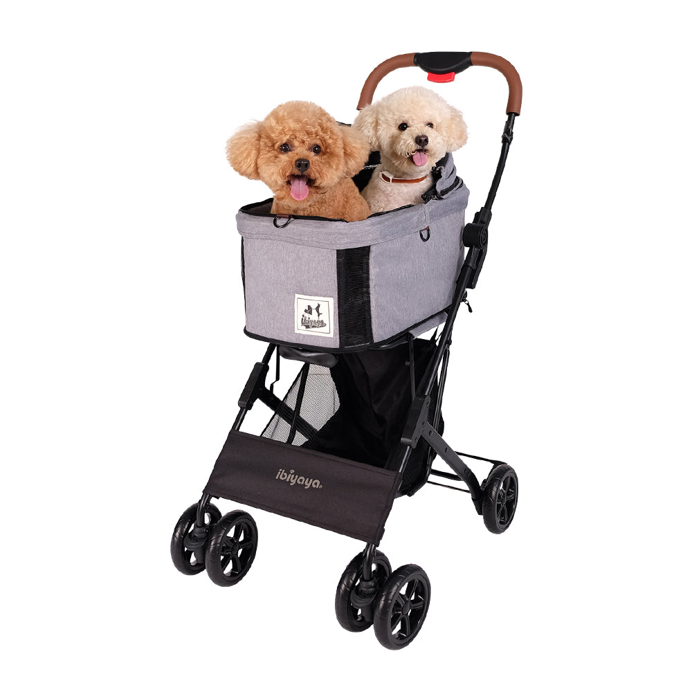 Ibiyaya Travois Tri-fold Cat & Dog Stroller Up To 15KG -- Nimbus Gray