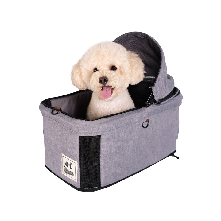 Ibiyaya Travois Tri-fold Cat & Dog Stroller Up To 15KG -- Nimbus Gray