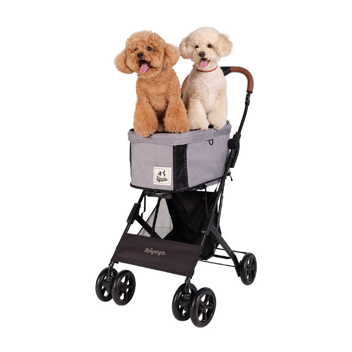 Ibiyaya Travois Tri-fold Cat & Dog Stroller Up To 15KG -- Nimbus Gray