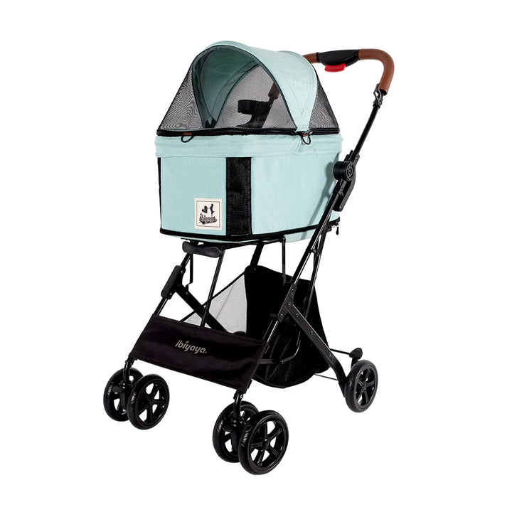 Ibiyaya Travois Tri-fold Cat & Dog Stroller Up To 15KG -- Spearmint