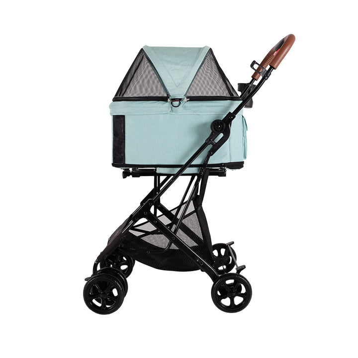Ibiyaya Travois Tri-fold Cat & Dog Stroller Up To 15KG -- Spearmint