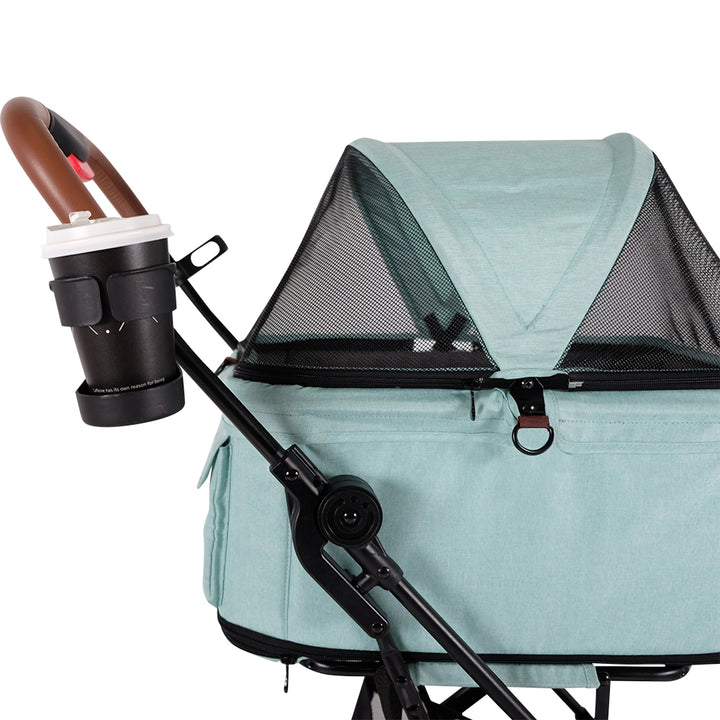 Ibiyaya Travois Tri-fold Cat & Dog Stroller Up To 15KG -- Spearmint