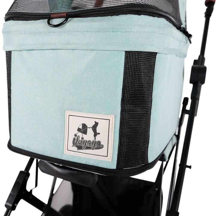 Ibiyaya Travois Tri-fold Cat & Dog Stroller Up To 15KG -- Spearmint