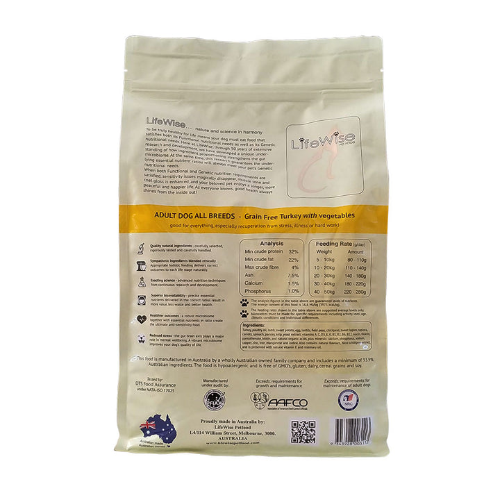 LifeWise Grain free turkey with lamb and vegetables. - Muddy Paw Shop