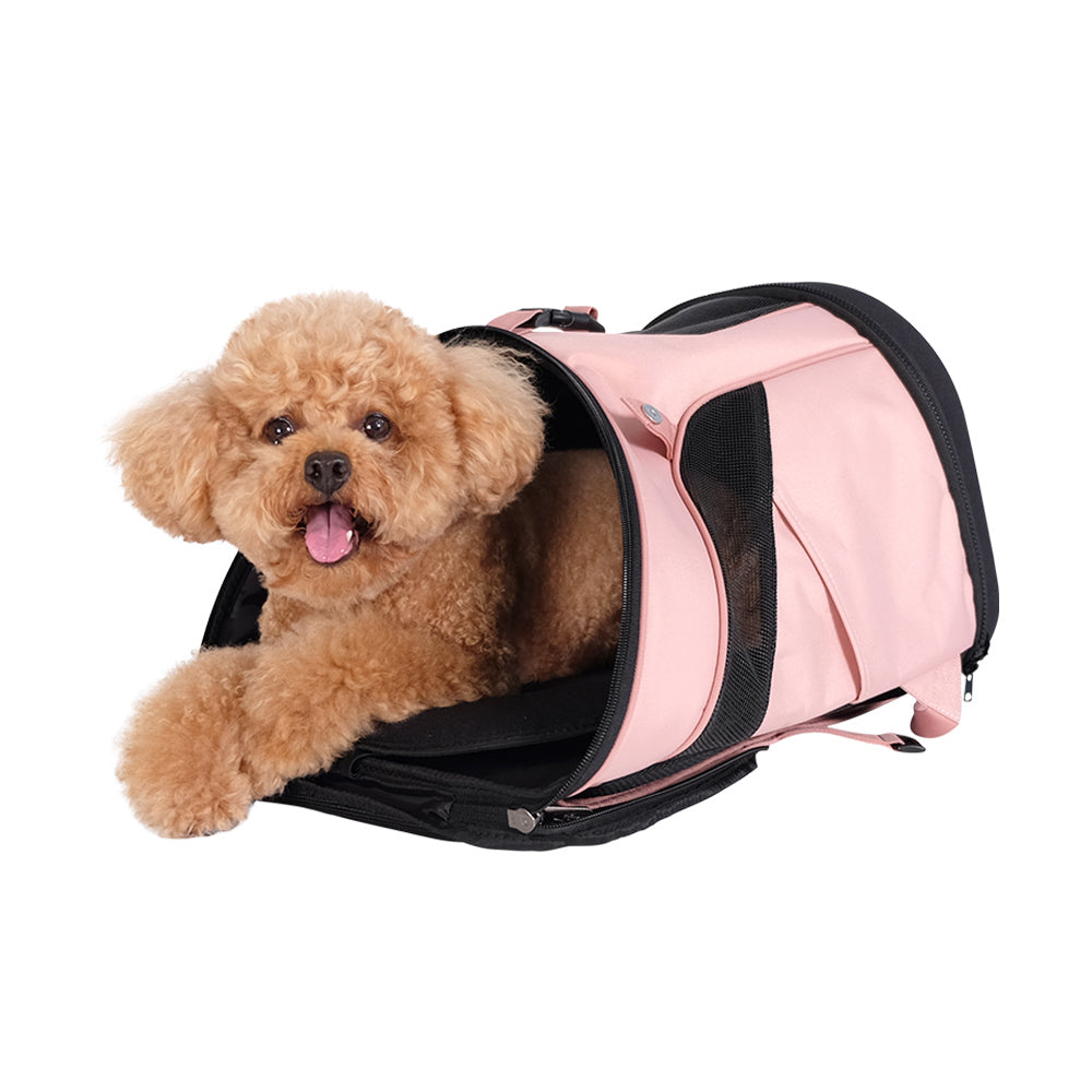 Ibiyaya Ultralight Pro Backpack Carrier for Dogs & Cats Up to 7kg-- Coral Pink