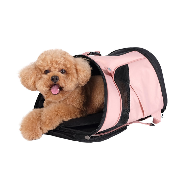 Ibiyaya Ultralight Pro Backpack Carrier for Dogs & Cats Up to 7kg-- Coral Pink