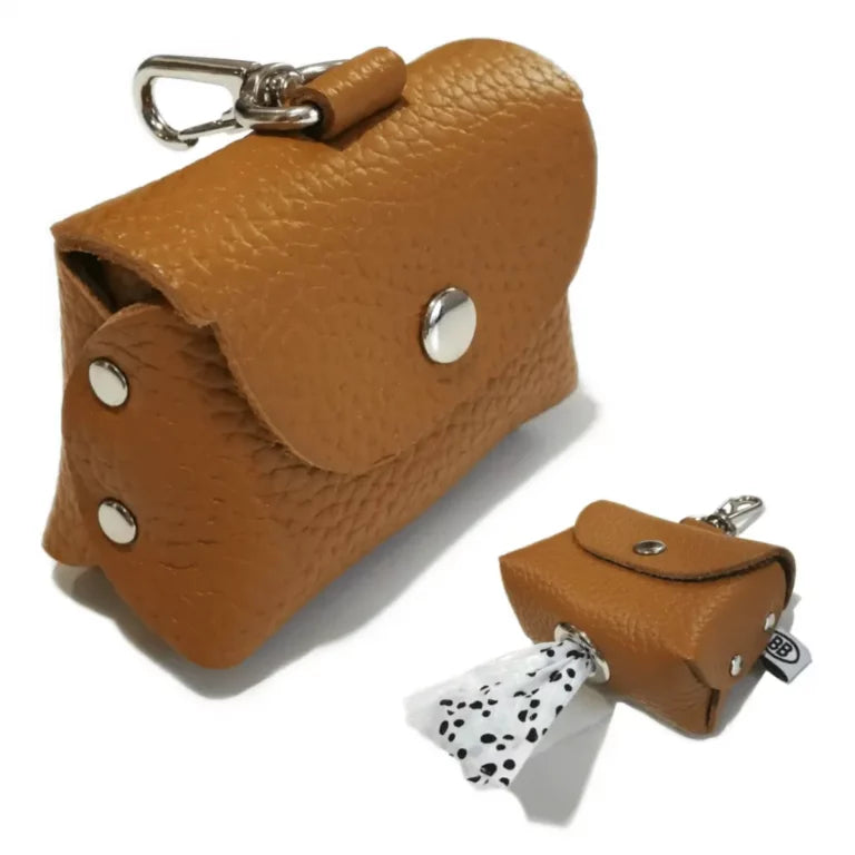 Buddy Belts (BB) All Leather Poopurse – Premium – Caramel