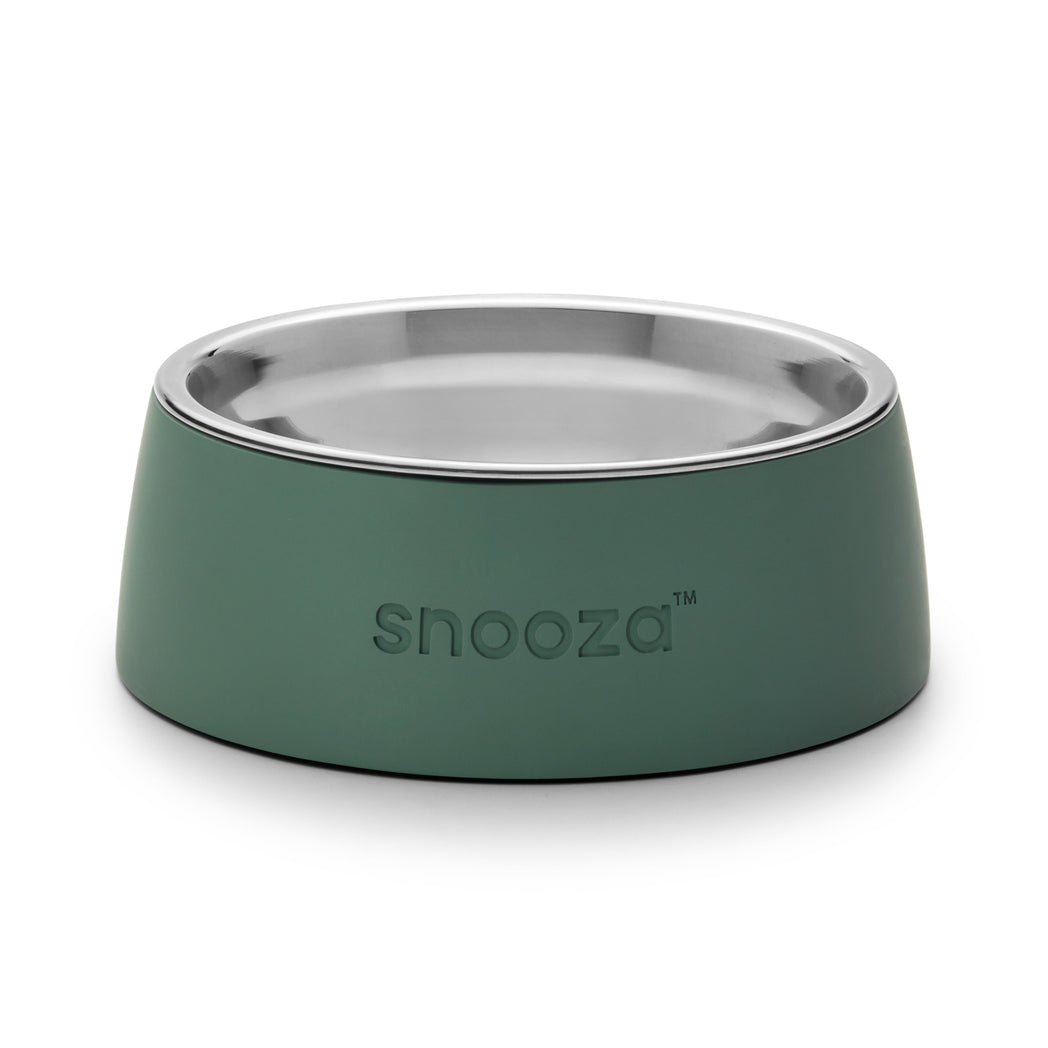 Snooza Concrete & Stainless Steel Bowl for Dog, Cat &More – Sage Green