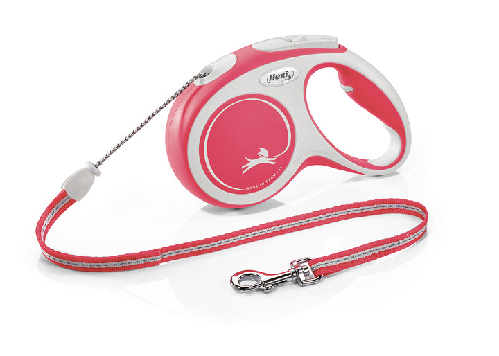Flexi Comfort Retractable Cord Dog Leash 5m-- Red