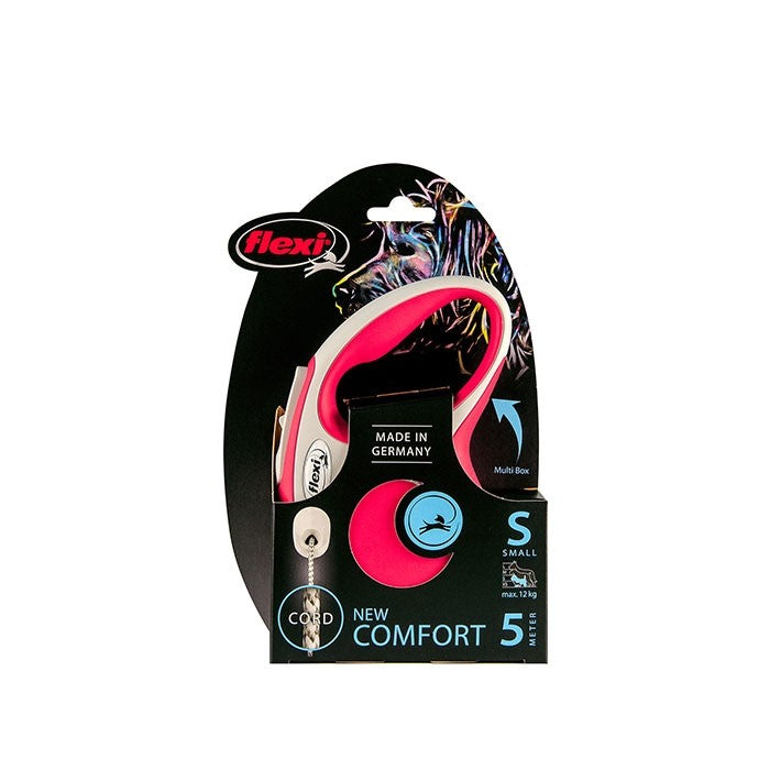 Flexi Comfort Retractable Cord Dog Leash 5m-- Red