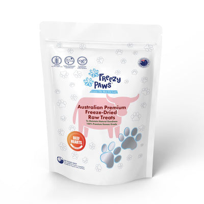 Freezy Paws Freeze Dried Beef Heart Dog And Cat Treats 100g