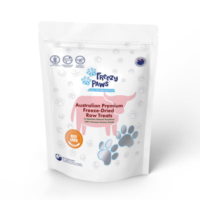 Freezy Paws Freeze Dried Beef Liver Dog And Cat Treats 100g