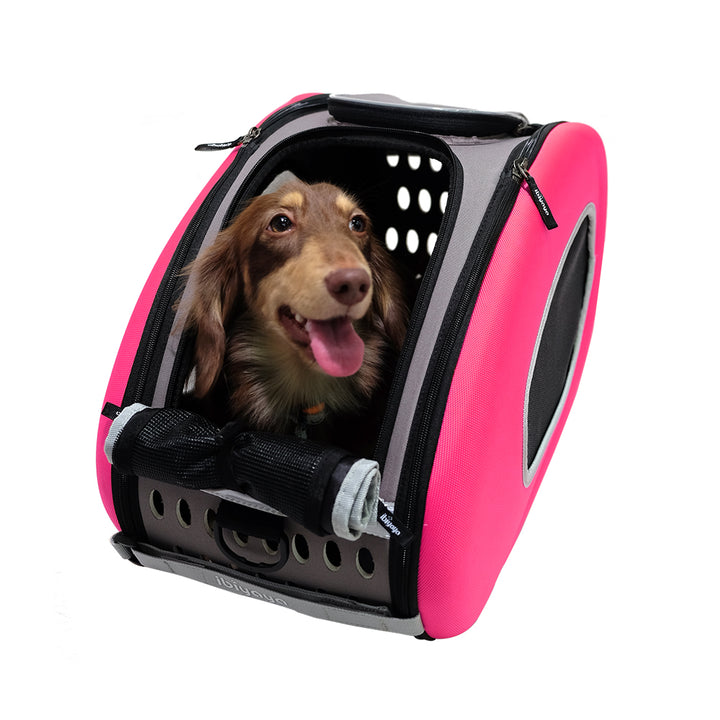 Ibiyaya 5-in-1 Combo EVA Pet Carrier / Stroller Up to 8KG-- Pink