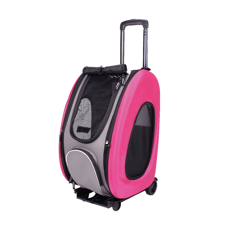 Ibiyaya 5-in-1 Combo EVA Pet Carrier / Stroller Up to 8KG-- Pink