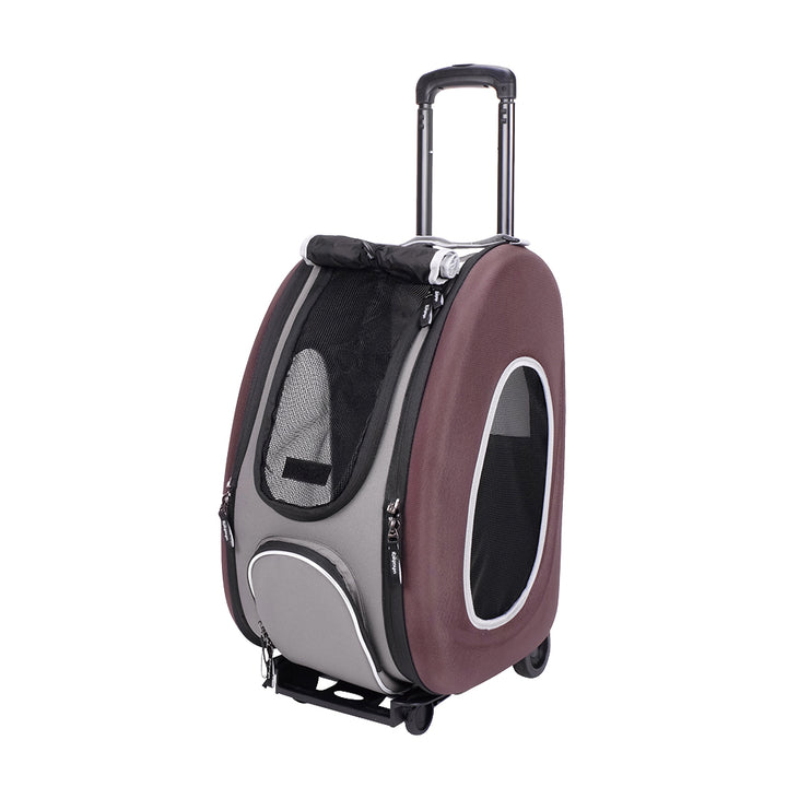 Ibiyaya 5-in-1 Combo EVA Pet Carrier / Stroller Up to 8KG-- Brown
