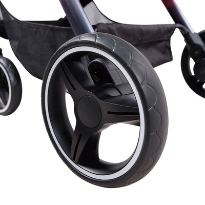Ibiyaya Retro Luxe Folding Pet Stroller for Pets up to 30kg - Prism Black