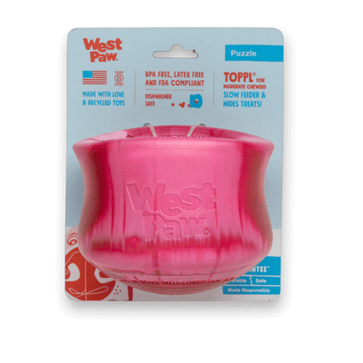 West Paw Toppl Treat Dispensing Dog Toy --  Candy Cane